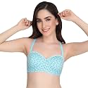 Printed Half Cup Padded Bra - Made