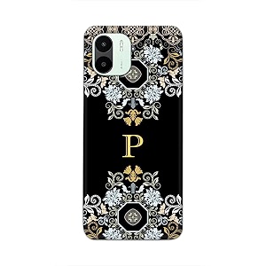printed hard back cover case for mi redmi a1 2022 back cover alphabet p -1803