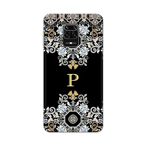 printed hard back cover case for mi redmi note 10 lite back cover alphabet p -1803