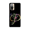 Printed Hard Back Cover Case for Mi Redmi Note 10 Pro | Mi Redmi Note 10 Pro Max Back Cover (Alphabet P) -1803