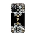 Printed Hard Back Cover Case for Mi Redmi Note 11T 5G | Mi Redmi Note 11S 5G Back Cover (Alphabet P) -1803