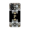 Printed Hard Back Cover Case for Mi Redmi Note 11 4G Back Cover (Alphabet P) -1803