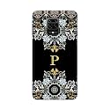 Printed Hard Back Cover Case for Mi Redmi Note 10 Lite Back Cover (Alphabet P) -1803