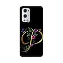 Printed Hard Back Cover Case for OnePlus 9 Pro Back Cover (Alphabet P) -1803