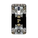 Printed Hard Back Cover Case for OnePlus 6 Back Cover (Alphabet P) -1803
