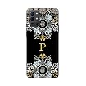 Printed Hard Back Cover Case for OnePlus 9R 5G Back Cover (Alphabet P) -1803