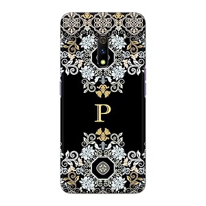 printed hard back cover case for realme x  oppo k3 back cover alphabet p -1803