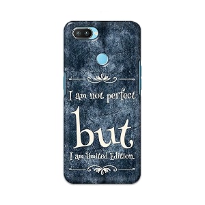 printed hard back cover case for realme 2 pro back cover i am not perfect i am limited edition -1803