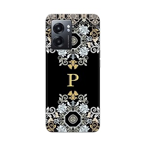 printed hard back cover case for realme narzo 50 5g back cover alphabet p -1803
