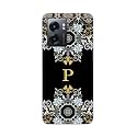 Printed Hard Back Cover Case for Realme Narzo 50 5G Back Cover (Alphabet P) -1803