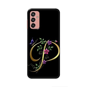 printed hard back cover case for samsung galaxy m13 4g back cover alphabet p -1803