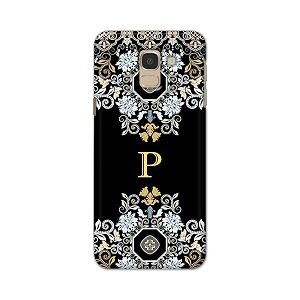 printed hard back cover case for samsung galaxy j6  samsung galaxy on6 back cover alphabet p -1803