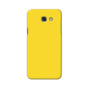 printed hard back cover case for samsung galaxy a7 2017 back cover plain yellow -1803