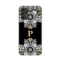 Printed Hard Back Cover Case for Samsung Galaxy A13 4G Back Cover (Alphabet P) -1803