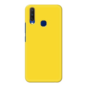 printed hard back cover case for vivo y15  vivo y17  vivo y11  vivo u10  vivo y12  vivo y12i back cover plain yellow -1803