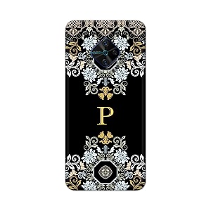 printed hard back cover case for vivo s1 pro back cover alphabet p -1803