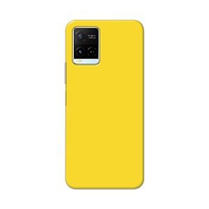 printed hard back cover case for vivo y21  y21t  y21s  y21e  y21a  y21g back cover plain yellow -1803