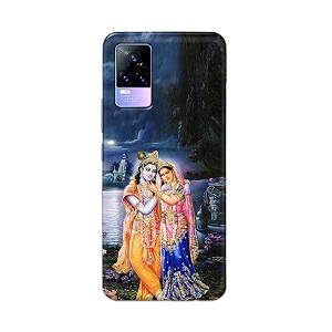 printed hard back cover case for vivo y73  vivo v21e 4g back cover radha krishna -1803