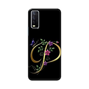 printed hard back cover case for vivo y12s  y12s 2021  y12g  y20a  y20g back cover alphabet p -1803