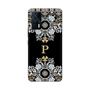 printed hard back cover case for vivo iqoo 7 5g back cover alphabet p -1803