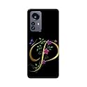 Printed Hard Back Cover Case for Xiaomi 12 Pro Back Cover (Alphabet P) -1803