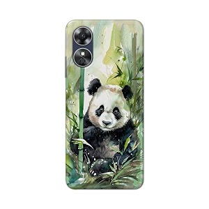 printed hard back cover for oppo a17 back cover panda -j1 -190724ea