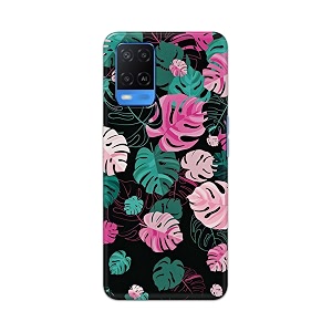printed hard back cover for oppo a54 4g back cover seamless leaves -190724ea