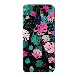 printed hard back cover for oppo f11 back cover seamless leaves -190724ea