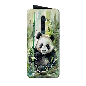 printed hard back cover for oppo reno2 back cover panda -j1 -190724ea