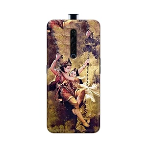 printed hard back cover for oppo reno2 z back cover radha krishna love -j1 -190724ea