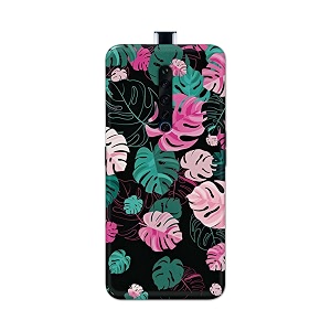 printed hard back cover for oppo reno2 f back cover seamless leaves -190724ea