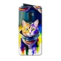 Printed Hard Back Cover for Oppo Reno2 Back Cover (Coloured Cat) -190724(EA)