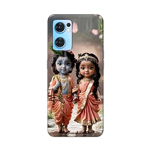 printed hard back cover for oppo reno7 5g  oppo reno 7 5g back cover radha krishna love -j2 -190724ea