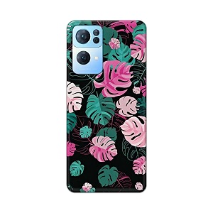 printed hard back cover for oppo reno7 pro 5g  oppo reno 7 pro 5g back cover seamless leaves -190724ea
