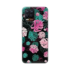 printed hard back cover for realme 8 pro 4g back cover seamless leaves -190724ea