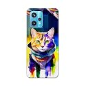 Printed Hard Back Cover for Realme 9 Pro Plus 5G | Realme 9 Pro+ 5G Back Cover (Coloured Cat) -190724(EA)