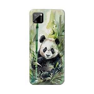 printed hard back cover for realme c11 2020 back cover panda -j1 -190724ea