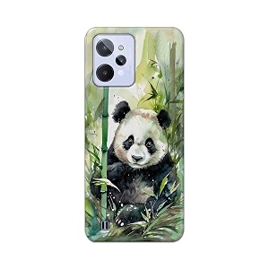printed hard back cover for realme c31 back cover panda -j1 -190724ea