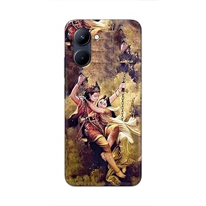 printed hard back cover for realme c33 back cover radha krishna love -j1 -190724ea