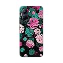 Printed Hard Back Cover for Realme C33 Back Cover (Seamless Leaves) -190724(EA)