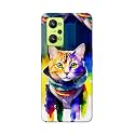 Printed Hard Back Cover for Realme GT Neo 2 Back Cover (Coloured Cat) -190724(EA)