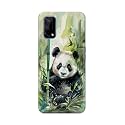 Printed Hard Back Cover for Realme Narzo 30 Pro 5G Back Cover (Panda -J1) -190724(EA)
