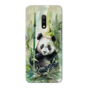 printed hard back cover for realme x back cover panda -j1 -190724ea