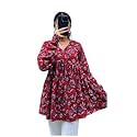 Printed Kurti for Womens V-Neck TOP with