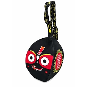 printed lord jagannath gomukhi japa mala bag with zip pocket cotton chanting bag for mantra jaap tulsirudraksha mala storagecolorful black