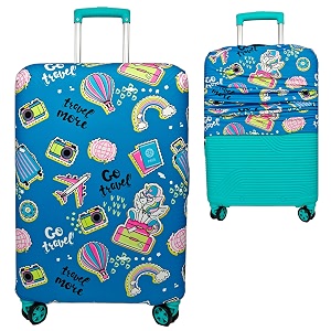 Printed Luggage Cover for Traveling Bag