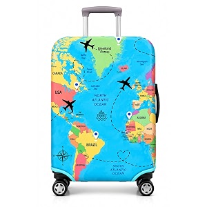Printed Luggage Cover for Traveling Bag