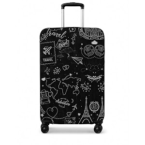 Printed Luggage Cover for Traveling Bag