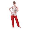 Printed Night Suit for Women - Flower