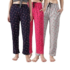 Printed Womens Pyjama Night Pant Soft Cotton